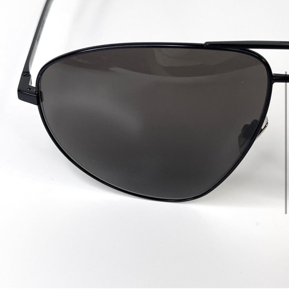 SAINT LAURENT Classic Aviator Sunglasses NEW 60mm Black Polarized - Picture 2 of 14